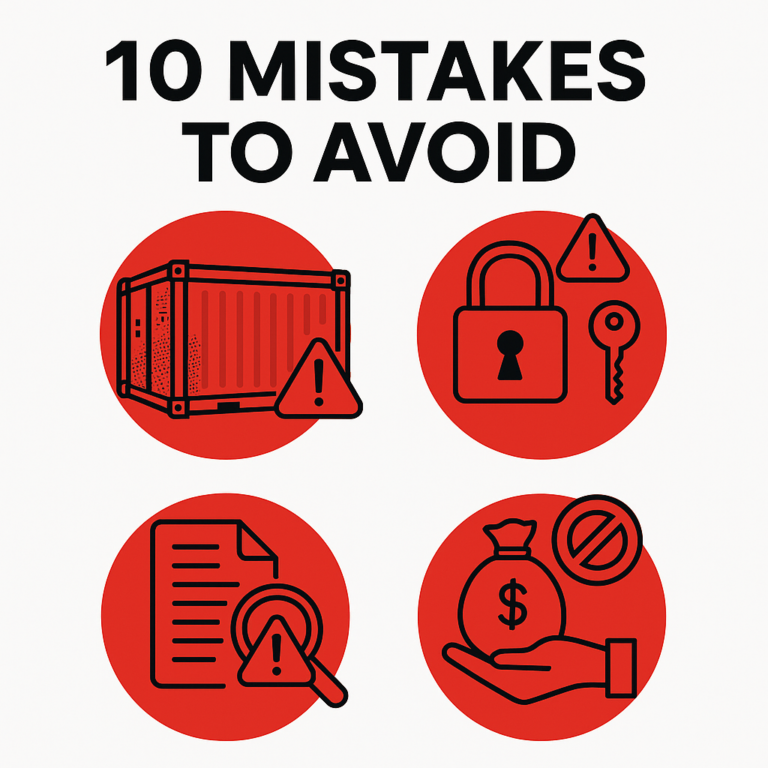 10 Mistakes to Avoid When Choosing a Container Storage Company