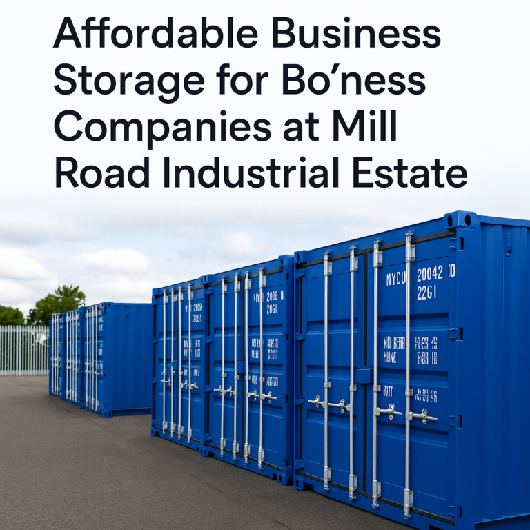 Affordable business storage for Bo ness companies at Mill Road Industrial Estate
