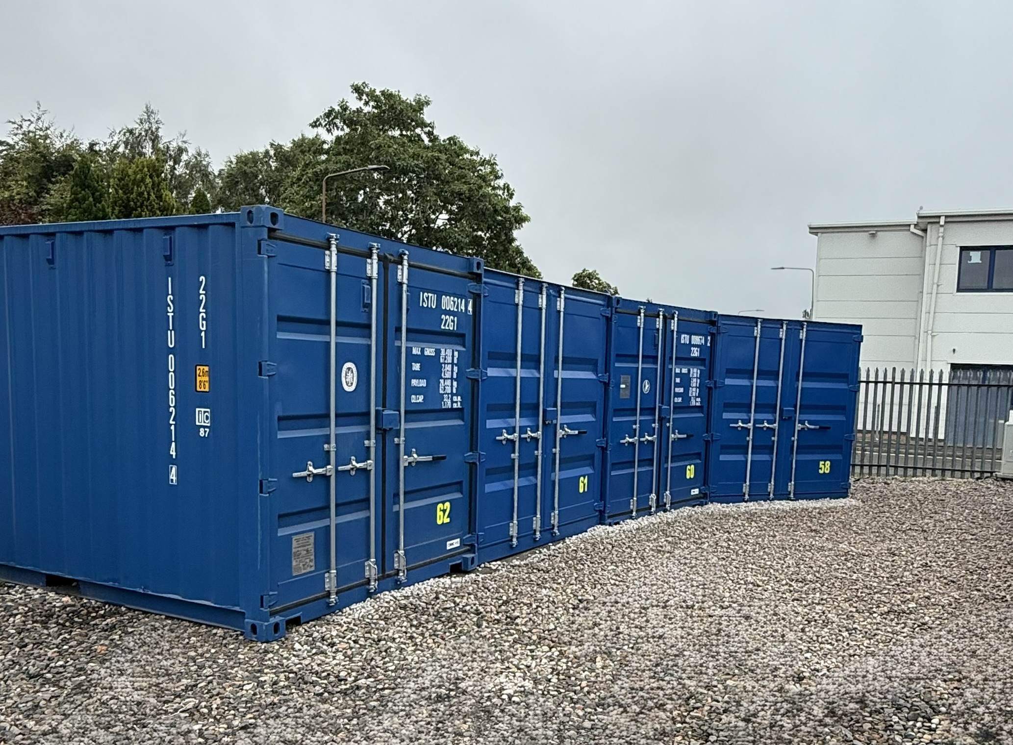New 10 ft drive-up shipping container storage units at Boxxs Self Storage in Linlithgow