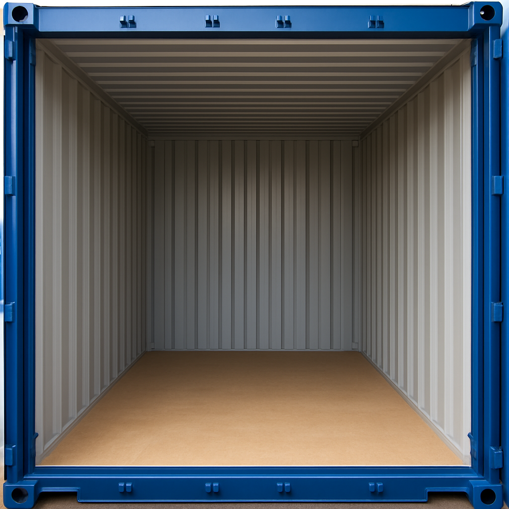 Interior of a neat, empty storage unit at Boxxs Self Storage near Falkirk, ideal for house moves