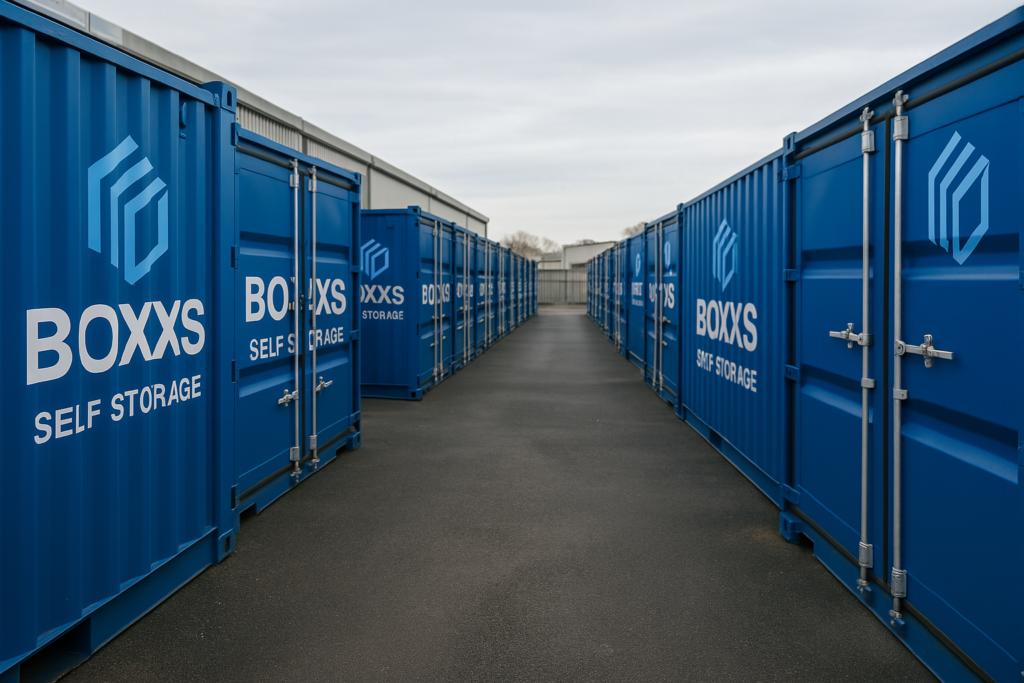 Drive-up self storage units in Linlithgow near Bo’ness at Boxxs facility.